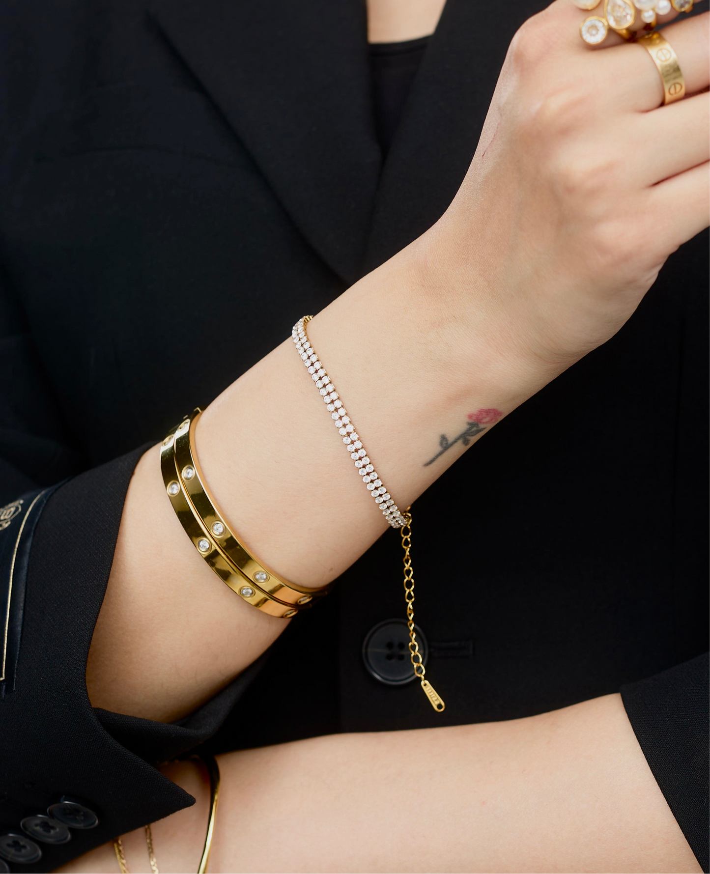 Amour Bangle Gold & Silver