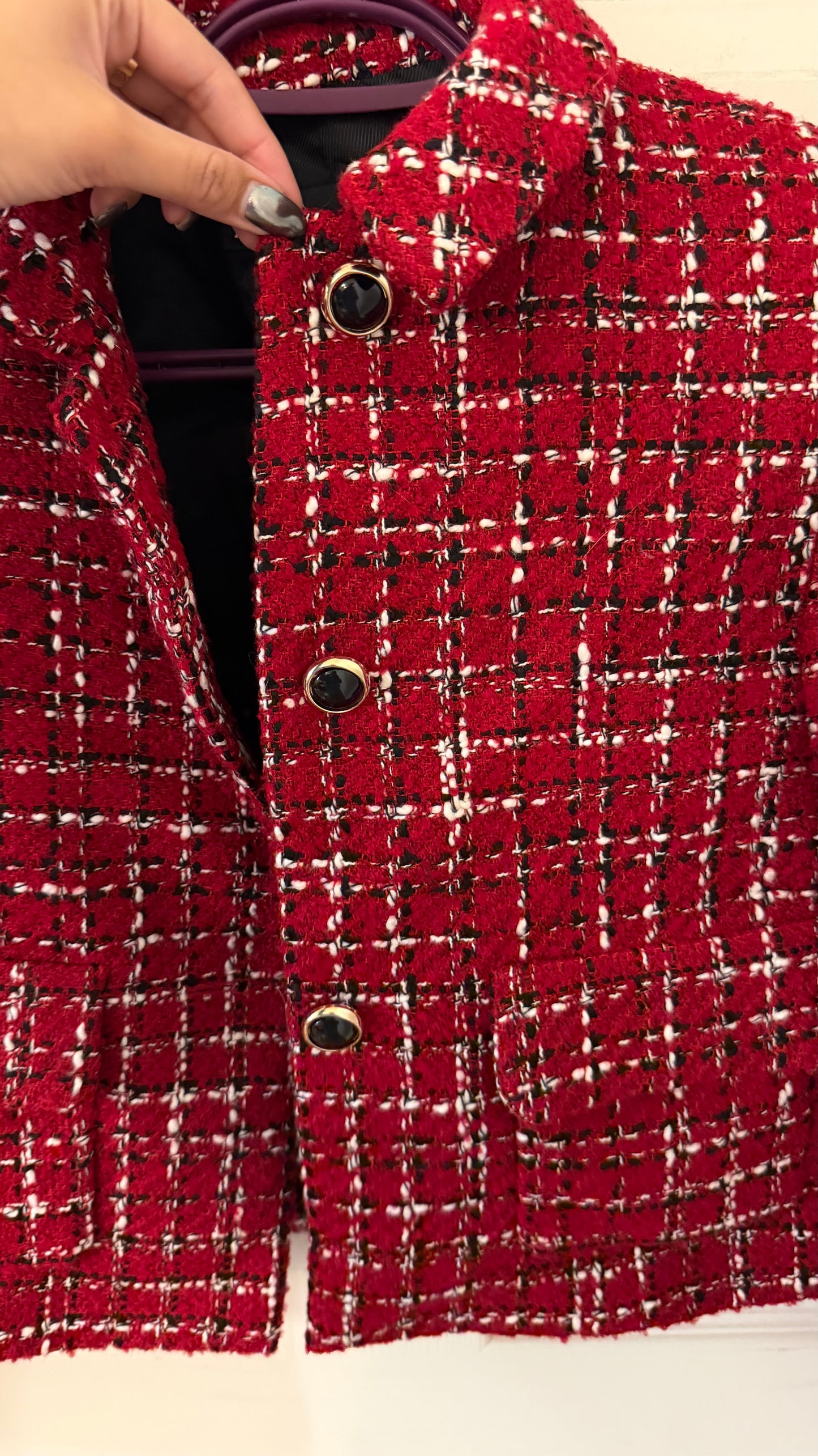 Zara Red Cropped Blazer