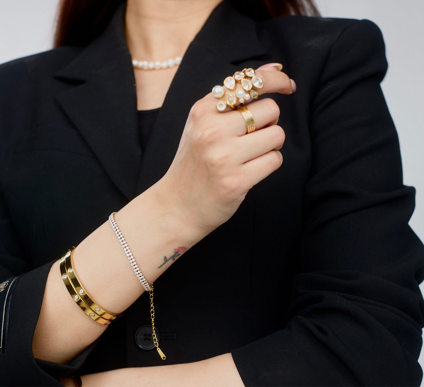 Teardrop Wrap Ring (Gold & Silver)