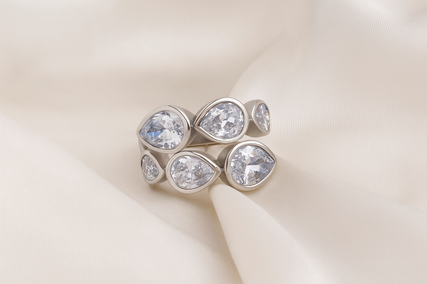 Teardrop Wrap Ring (Gold & Silver)