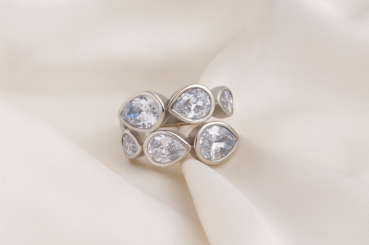 Teardrop Wrap Ring (Gold & Silver)