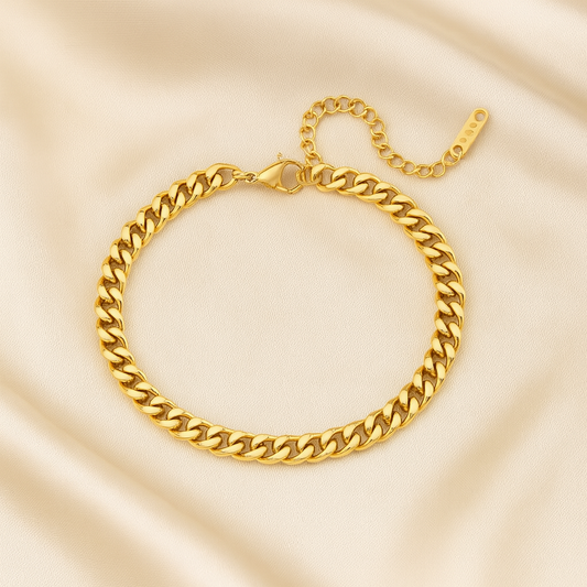 Cuban Luxe Anklet (Gold & Silver)