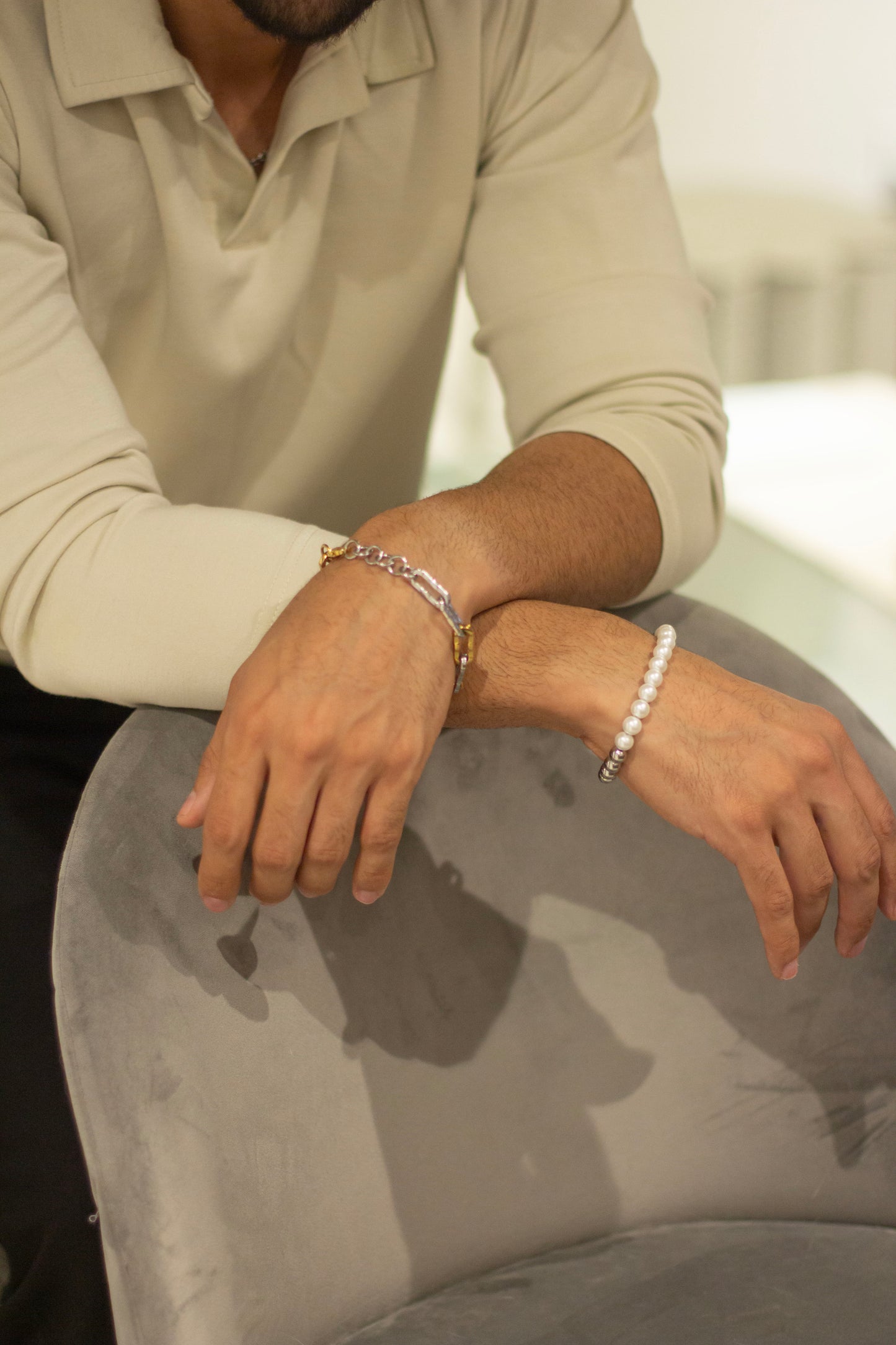 Men’s Two-Tone Link Bracelet