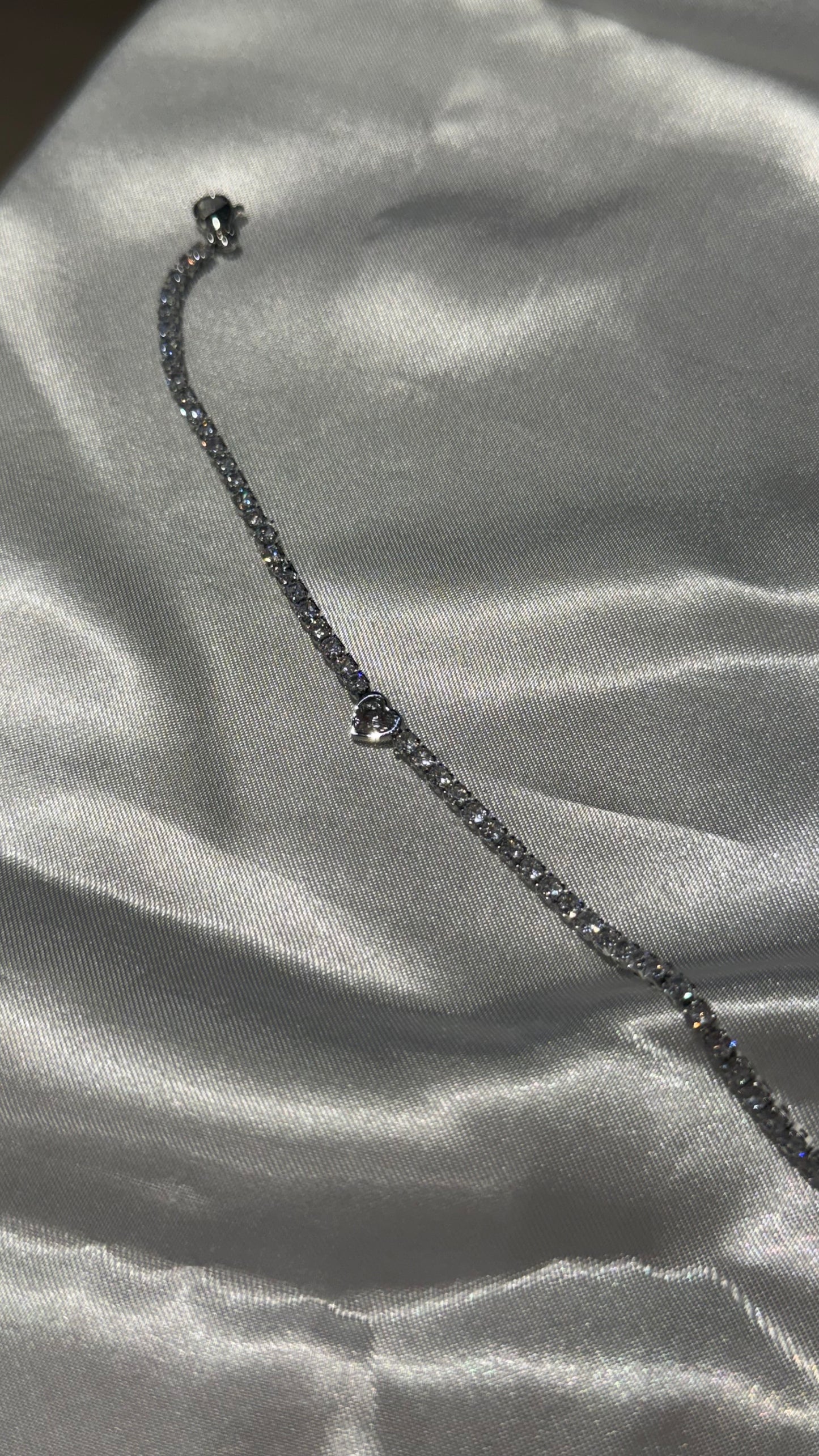 Heart Tennis Bracelet (Gold & Silver)