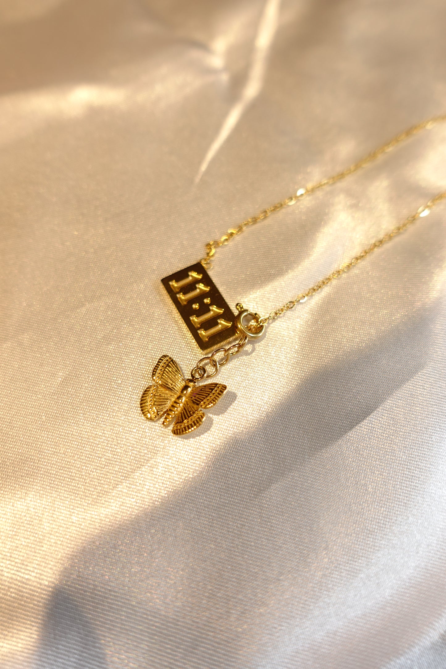 11:11 Manifestation Necklace with Removable Butterfly Charm
