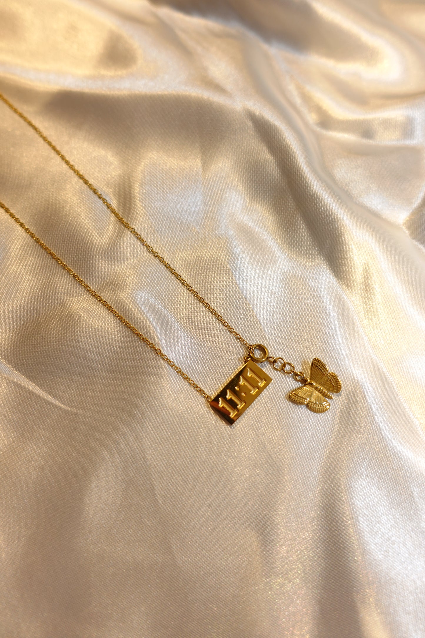 11:11 Manifestation Necklace with Removable Butterfly Charm