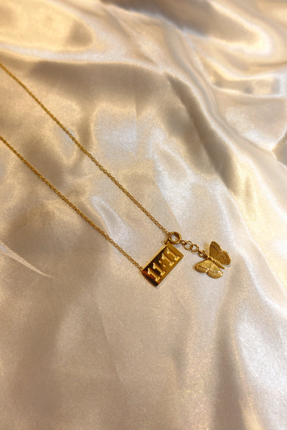 11:11 Manifestation Necklace with Removable Butterfly Charm