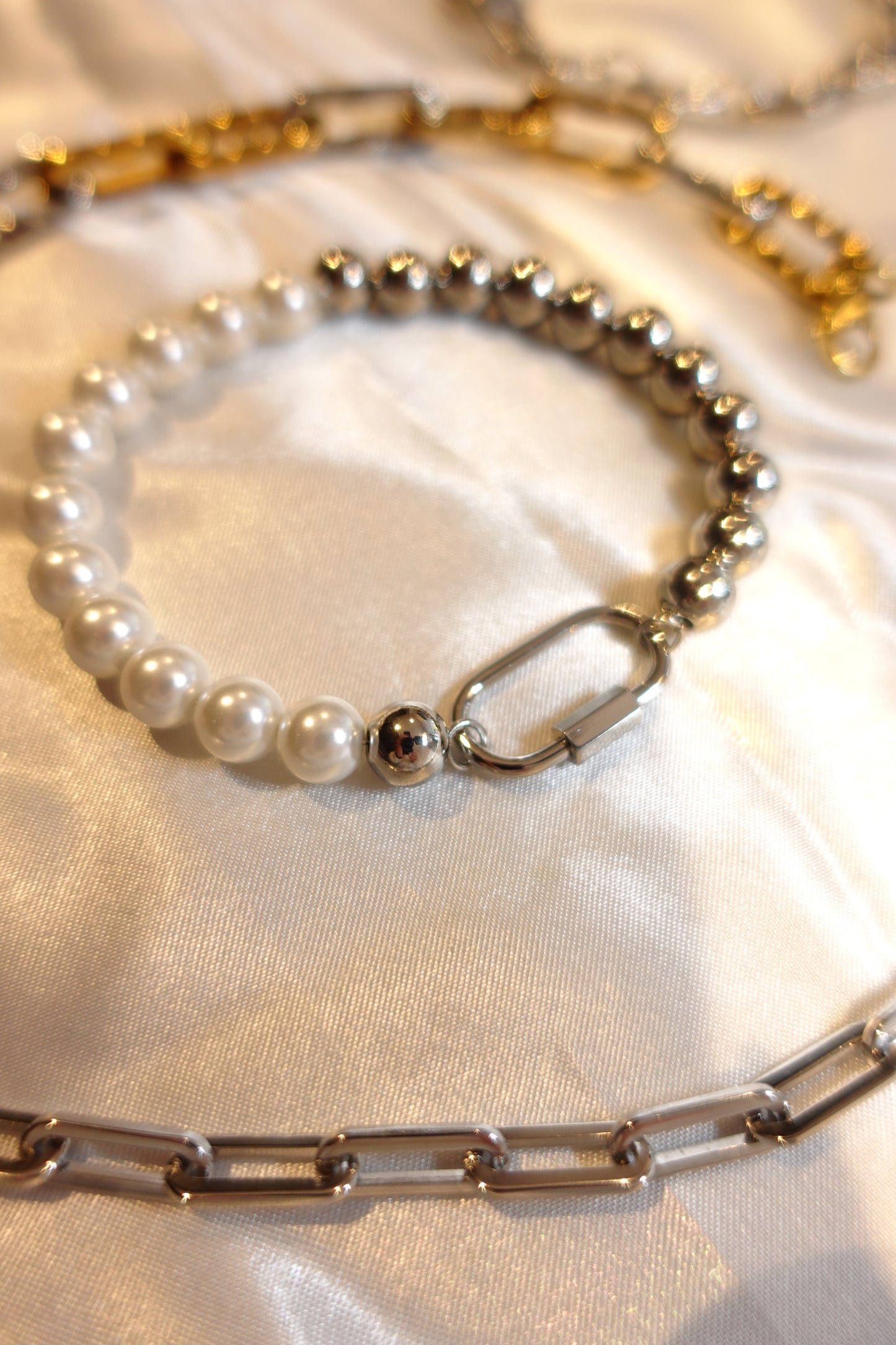 Pearl & Steel Bracelet (Unisex)