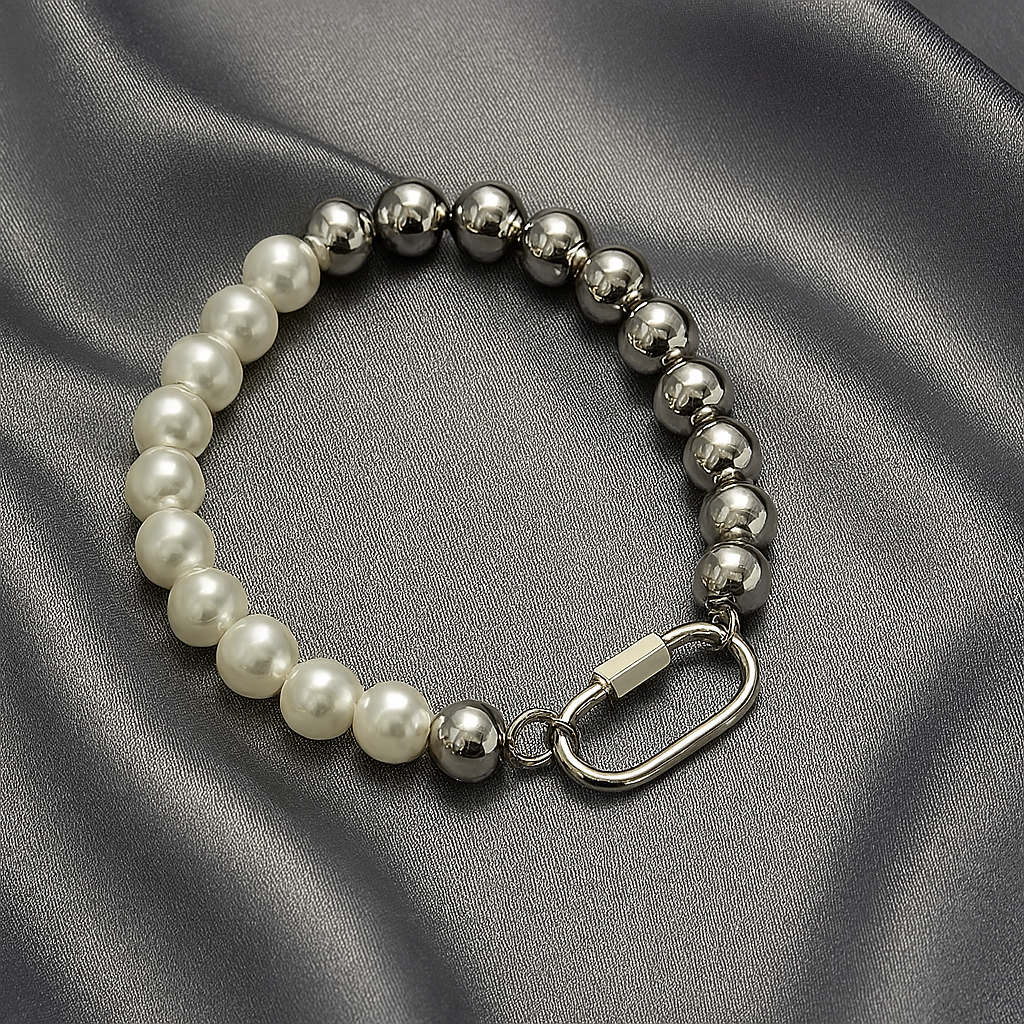 Pearl & Steel Bracelet (Unisex)
