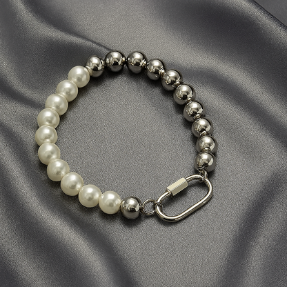 Pearl & Steel Bracelet (Unisex)