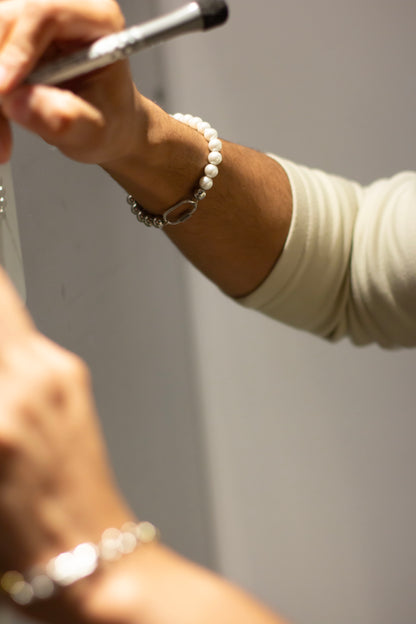 Pearl & Steel Bracelet (Unisex)