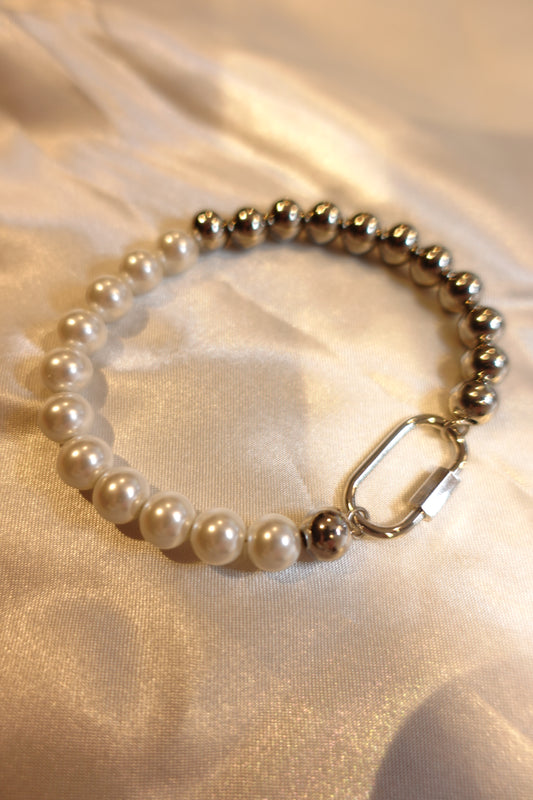 Pearl & Steel Bracelet (Unisex)