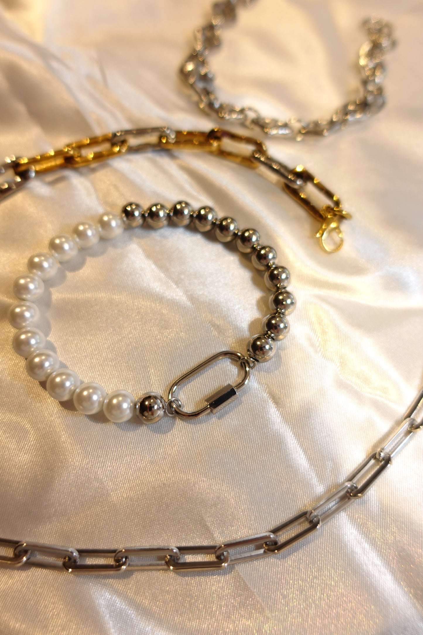 Pearl & Steel Bracelet (Unisex)