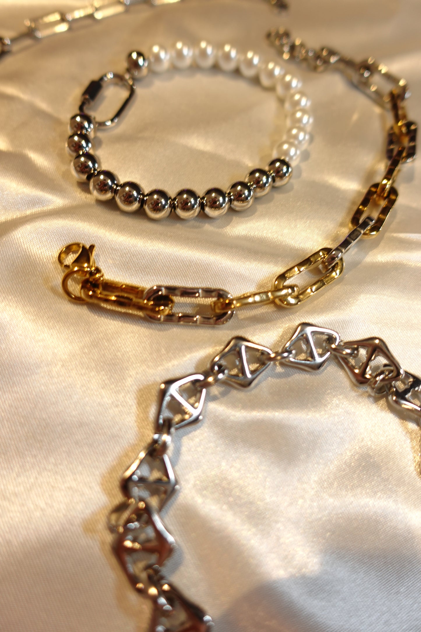 Men's Geometric Link Bracelet