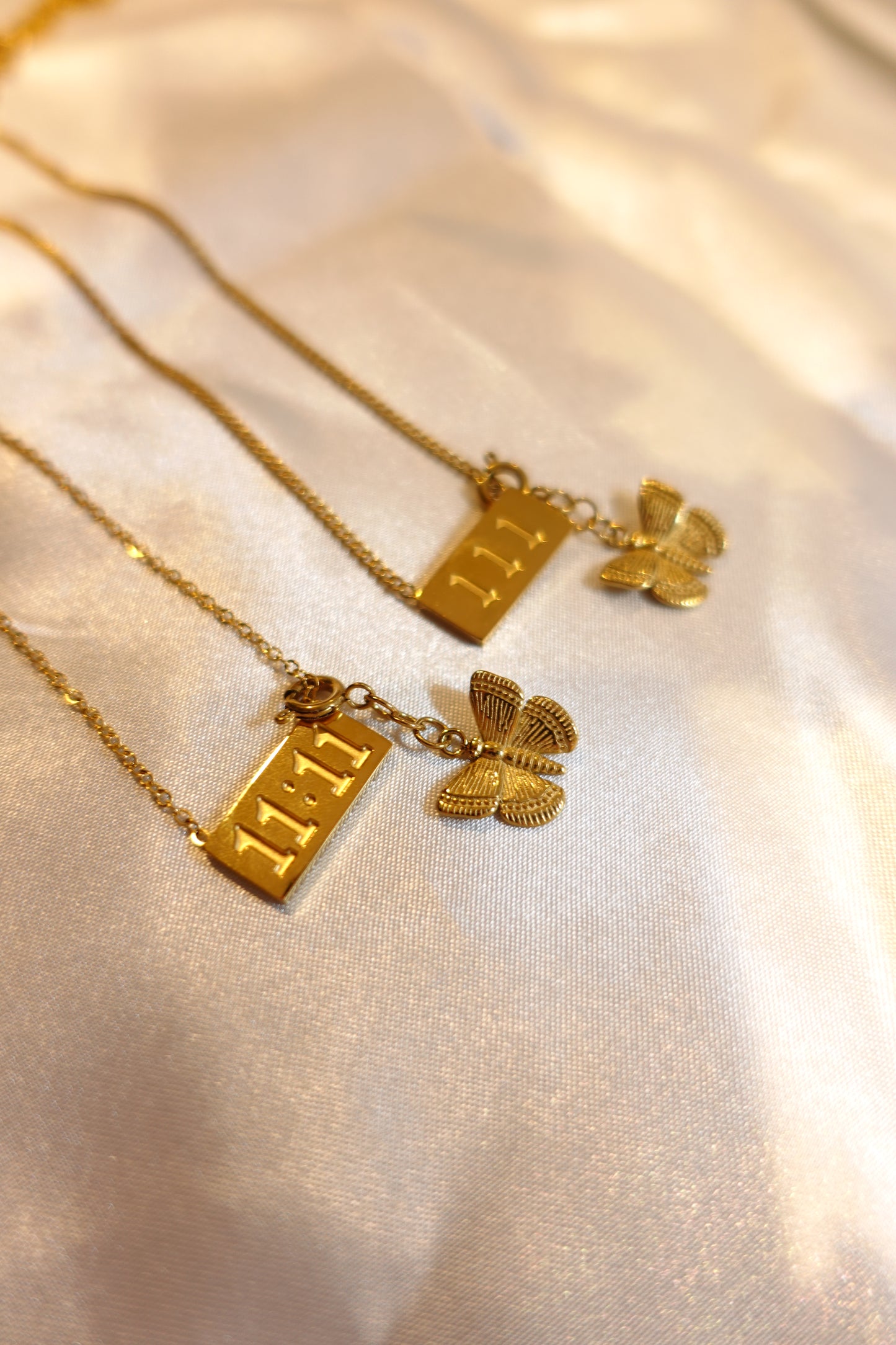 11:11 Manifestation Necklace with Removable Butterfly Charm