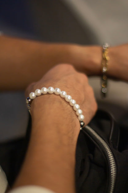 Pearl & Steel Bracelet (Unisex)