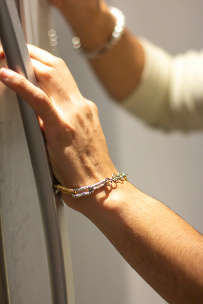 Men’s Two-Tone Link Bracelet