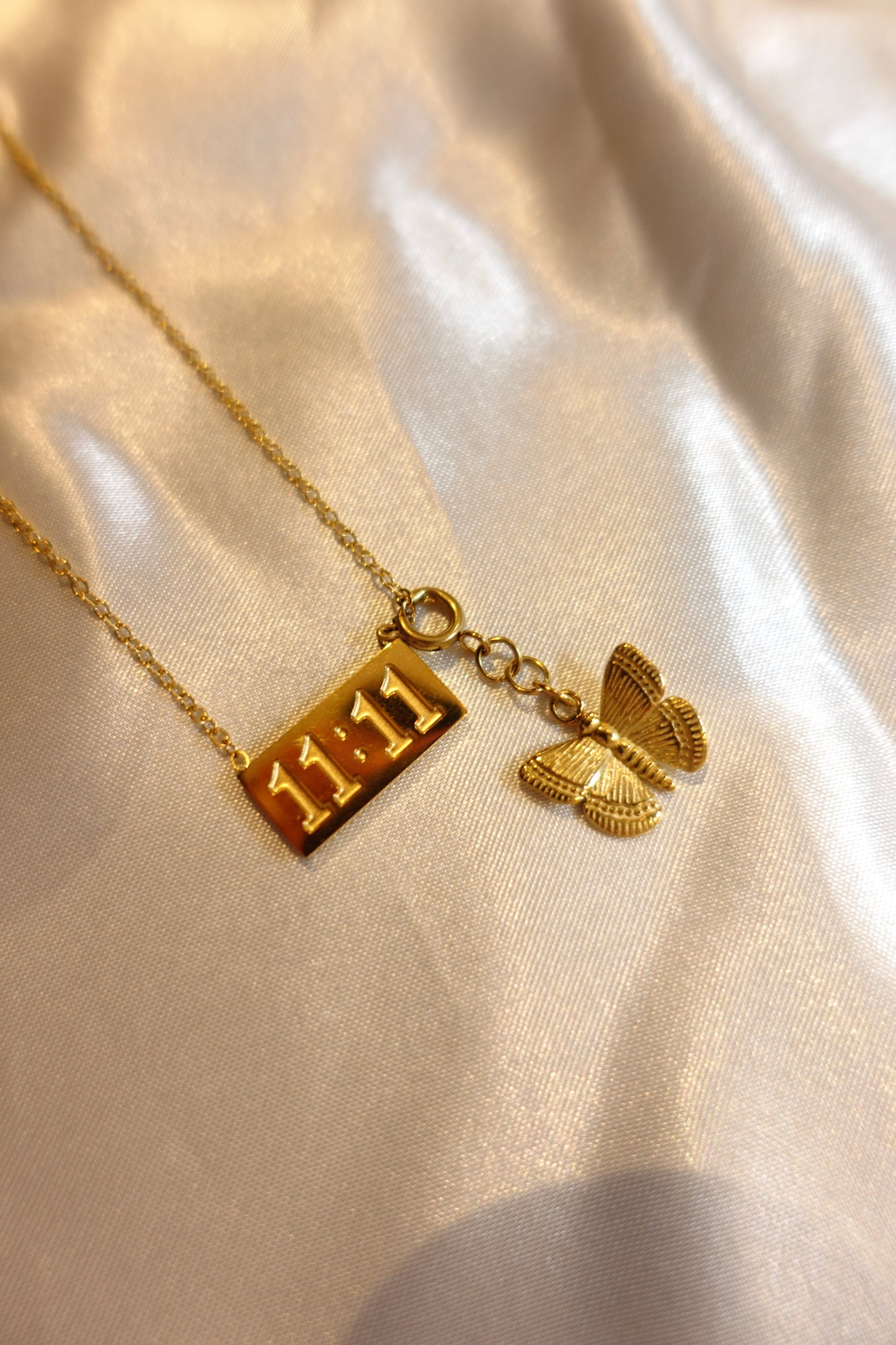 11:11 Manifestation Necklace with Removable Butterfly Charm