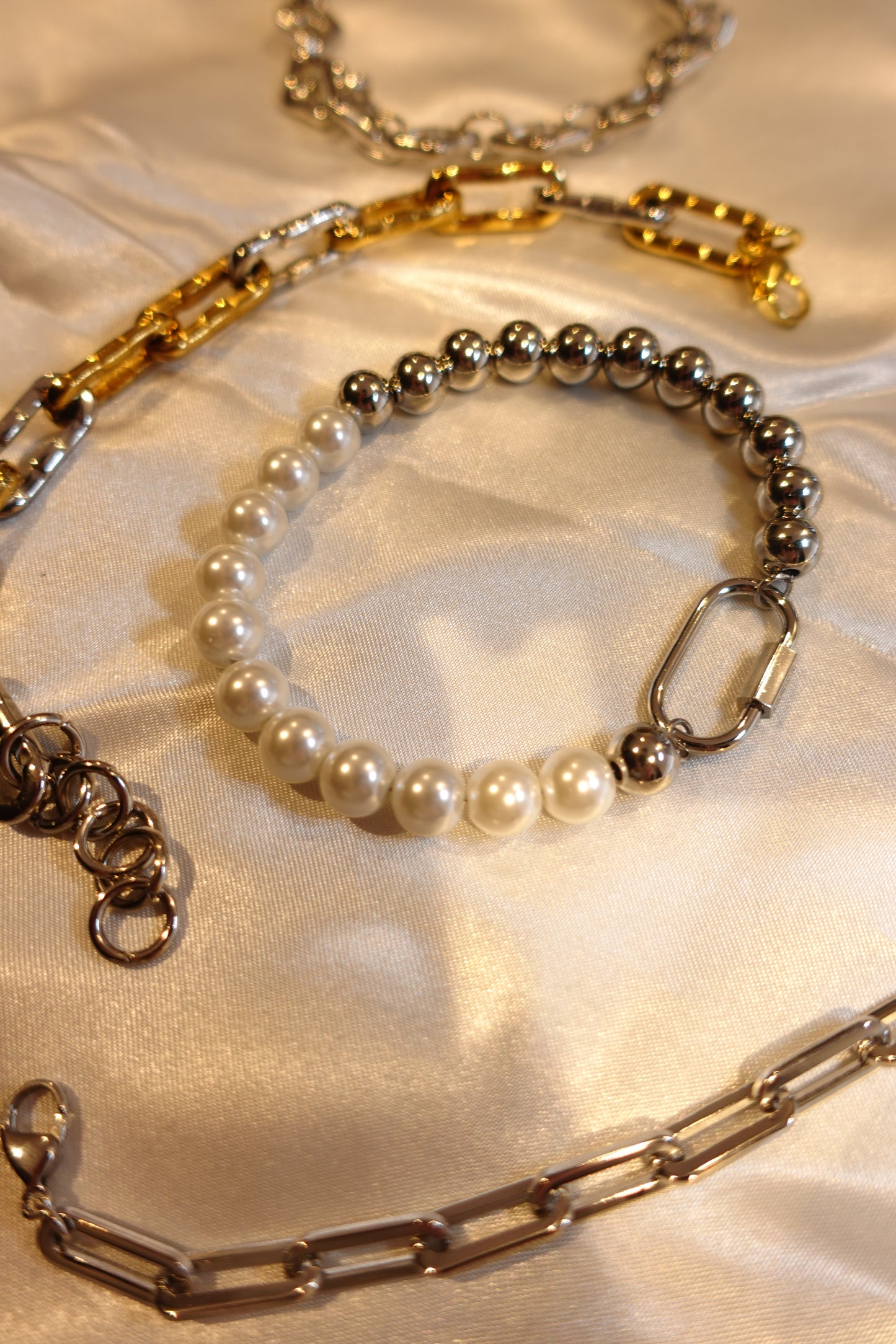 Pearl & Steel Bracelet (Unisex)